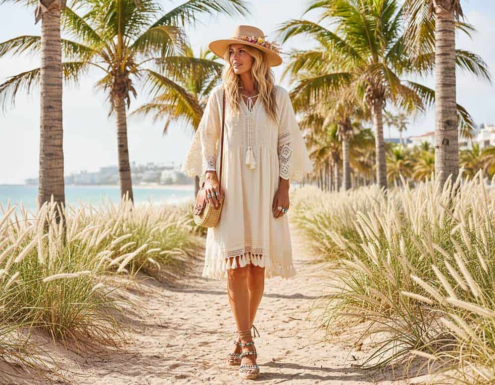 Tunika Kleid im Boho Stil