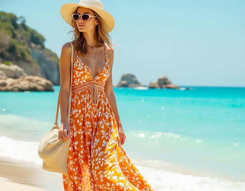 Besonderes Designer Beachkleid