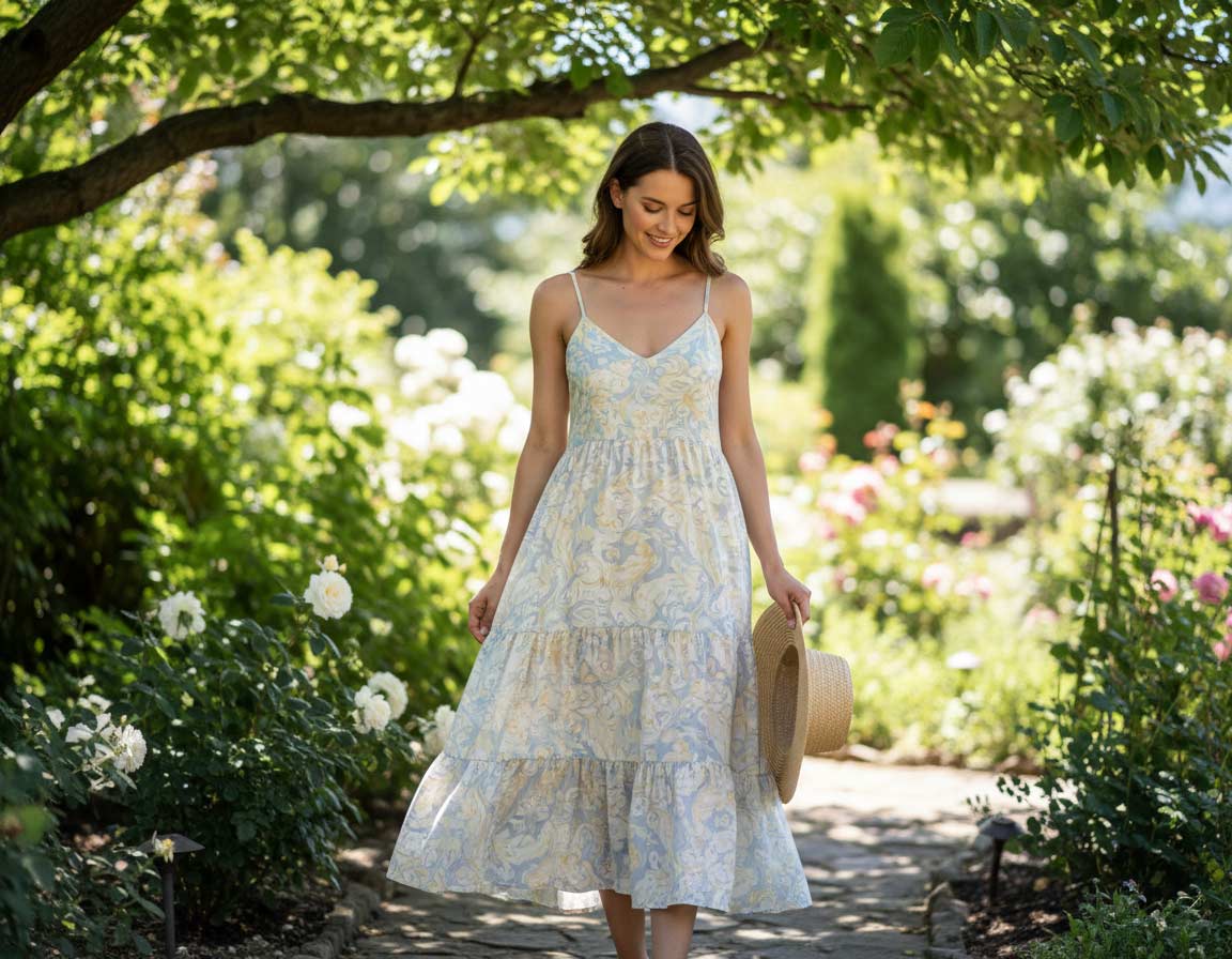Sommerkleid mit leichten Träger Sommerkleid mit leichten Träger