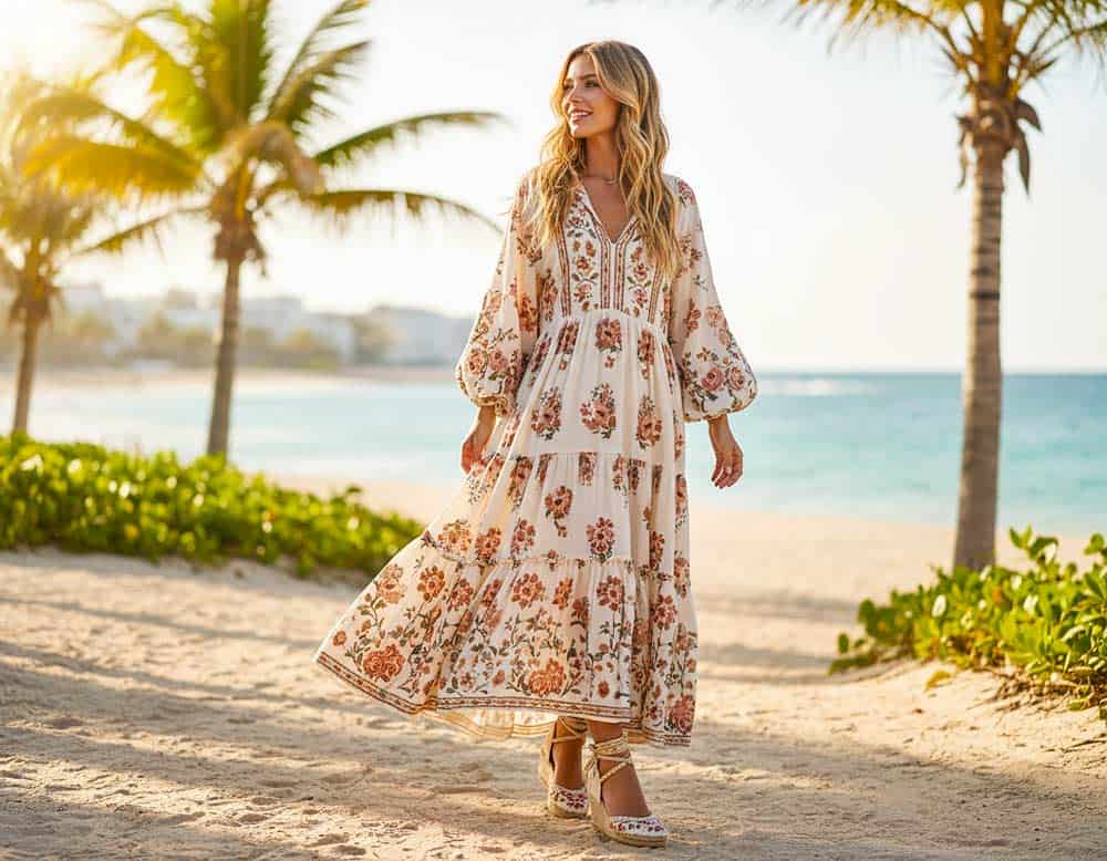 Bohokleid im Maxistil