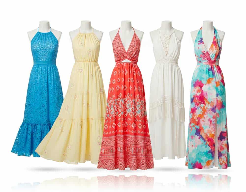 Damenkleider mit Neckholder Ausschnittform Damenkleider mit Neckholder Ausschnittform