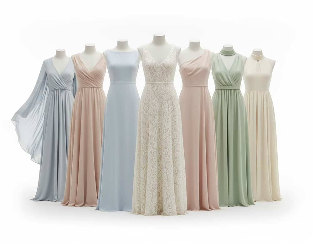 Schöne Damenkleider mit verschiedenen Ausschnittsformen Schöne Damenkleider mit verschiedenen Ausschnittsformen