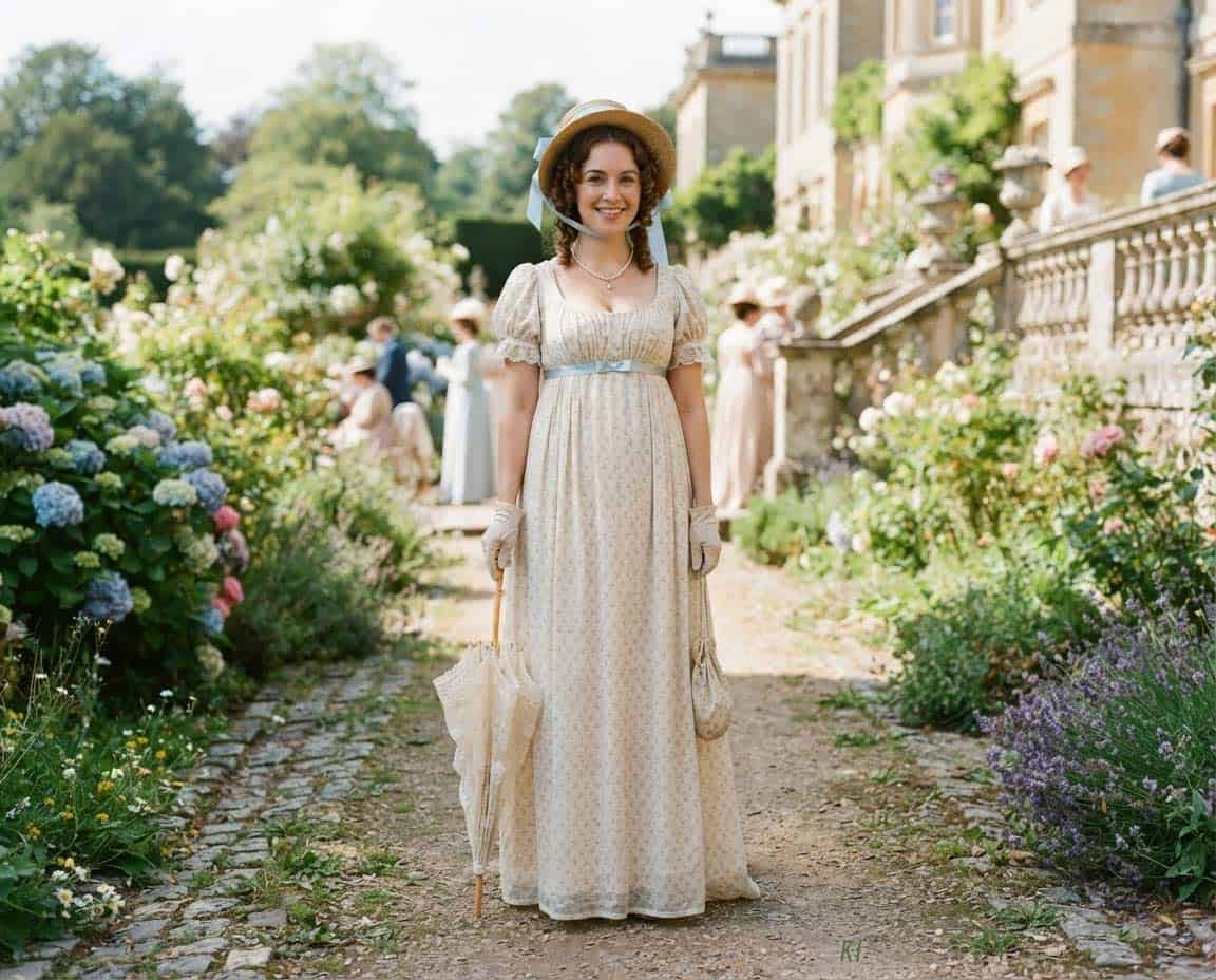 Damenkleid im historischen Empire Stil Damenkleid im historischen Empire Stil