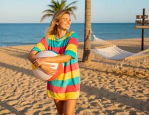 Mehr über den Artikel erfahren Frottee Strandkleid – für Wohlfühlmomente am Strand