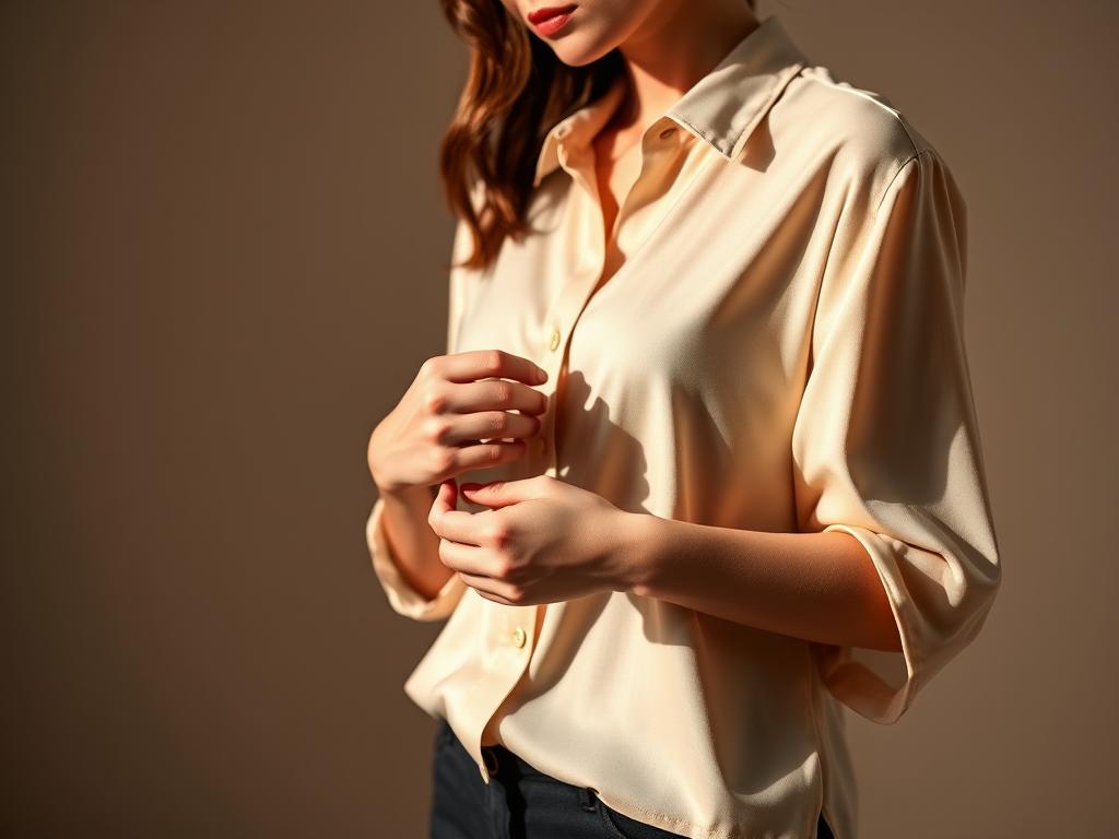 Hemdbluse Materialien Passform