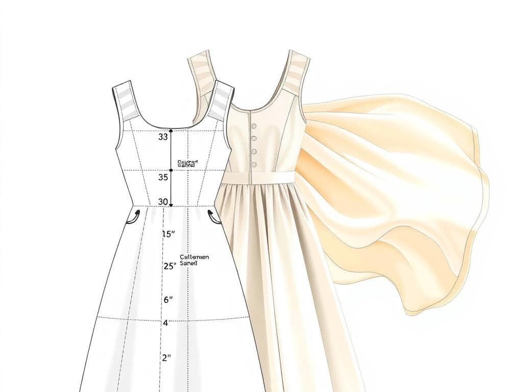 Maßangaben Schnittmuster Babydoll