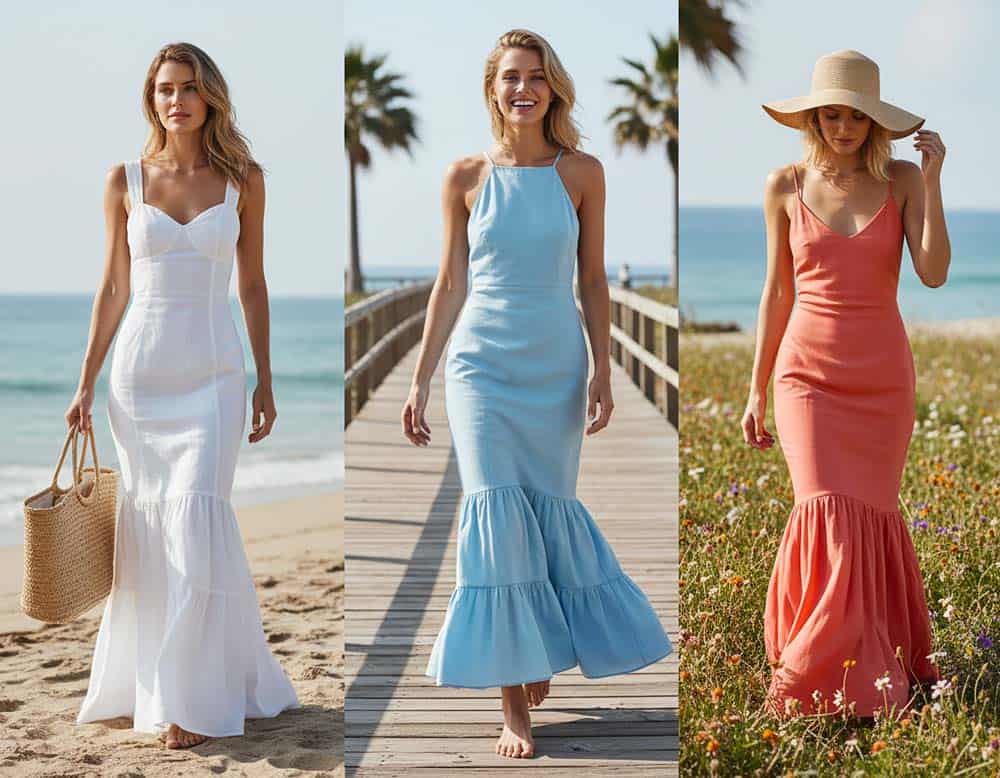 Meerjungfrau-Schnitt bei Sommer-Kleidern