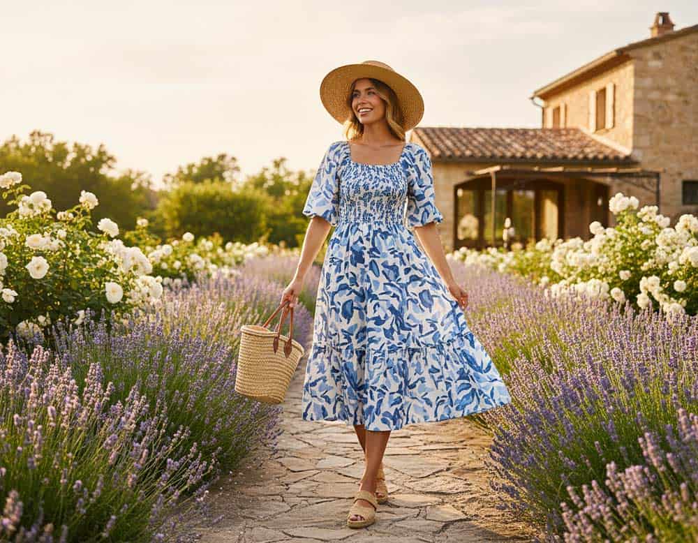 Der Midi-Schnitt im Sommerkleid Der Midi-Schnitt im Sommerkleid
