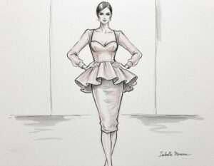 Mehr über den Artikel erfahren Peplum-Schnitt: Wie das Schößchen beim Peplum-Kleid neue Akzente setzt