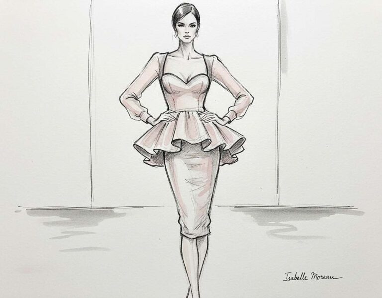 Mehr über den Artikel erfahren Peplum-Schnitt: Wie das Schößchen beim Peplum-Kleid neue Akzente setzt