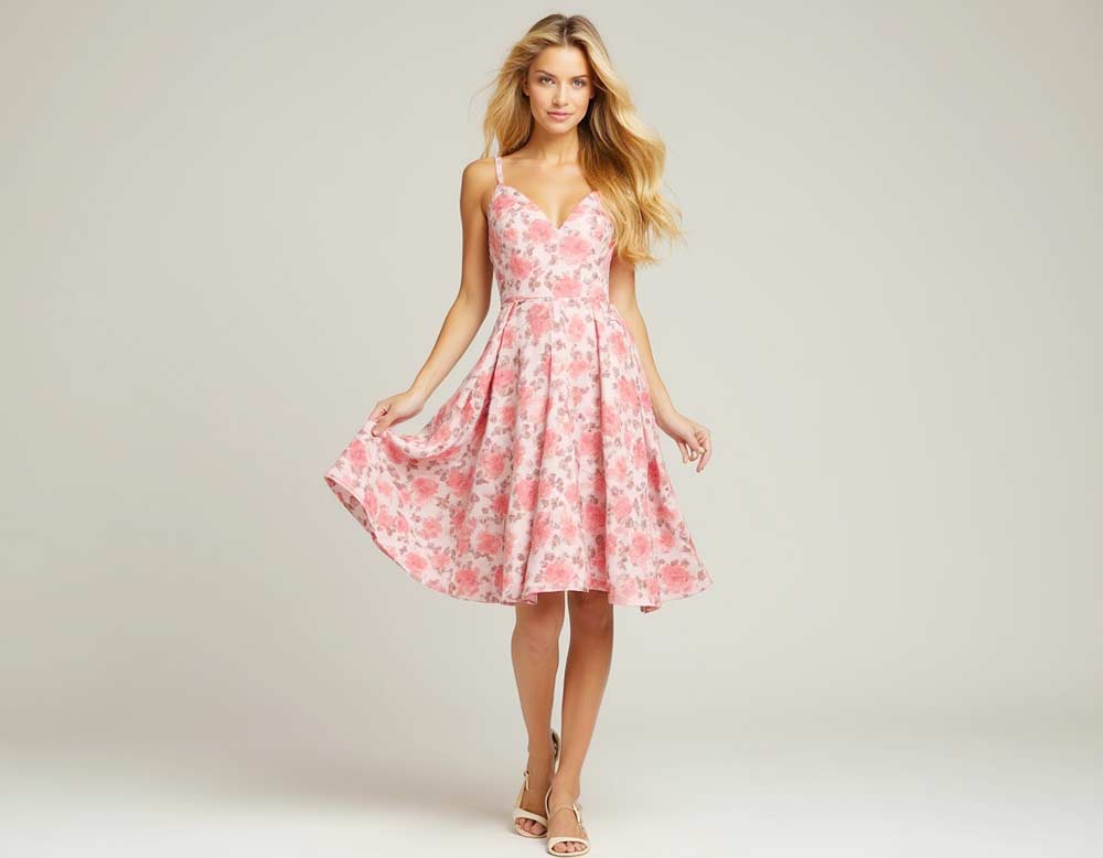 Hellpinkes Kleid für den Sommer