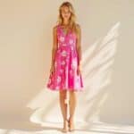 Pinkes Blumenkleid -feminin, frisch und voller Leben