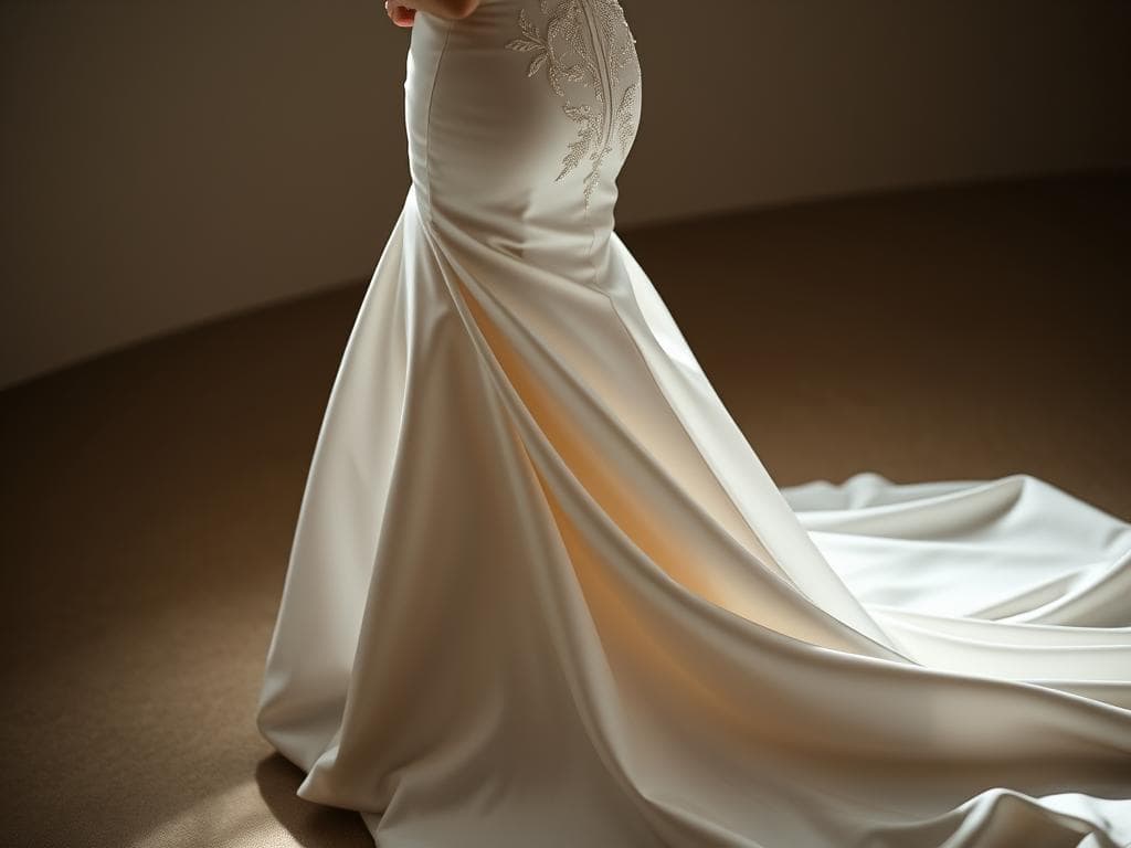 Sanduhr-Silhouette Fishtail Brautkleid