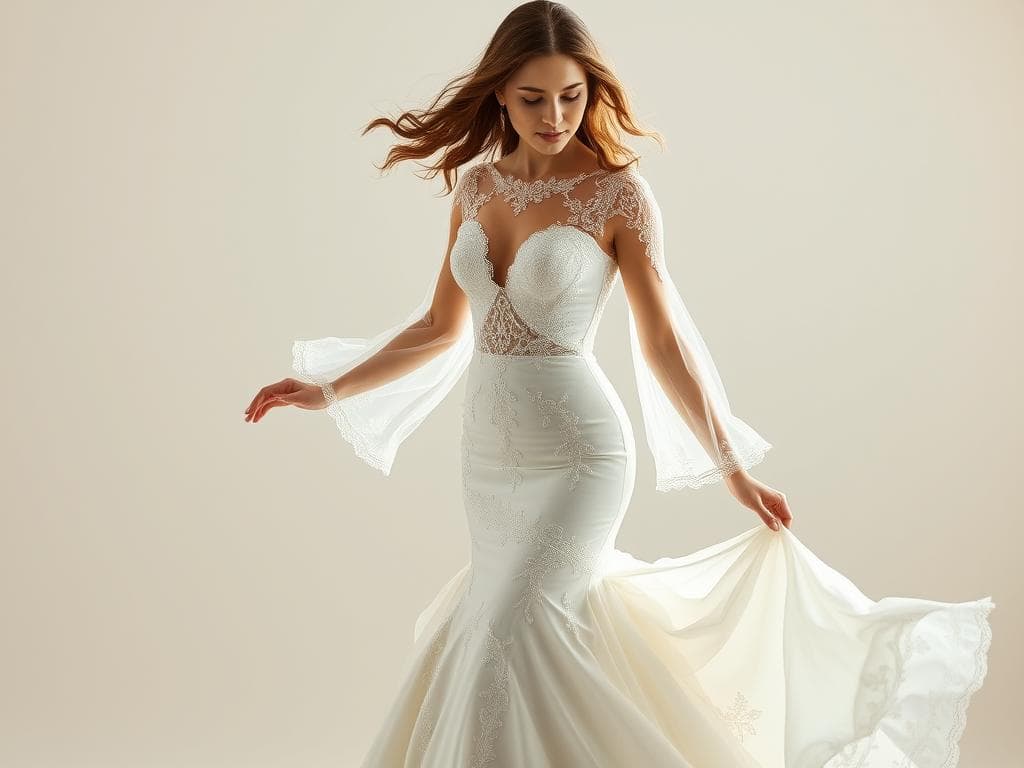 Styling Fishtail Brautkleid