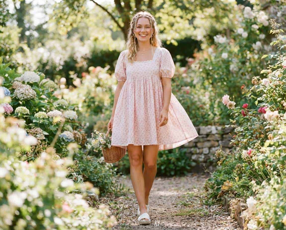 Kleid im Babydoll-Schnitt