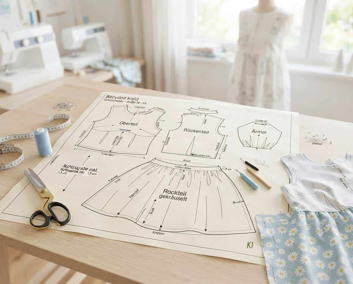 Schnitt für ein Babydoll-Kleid