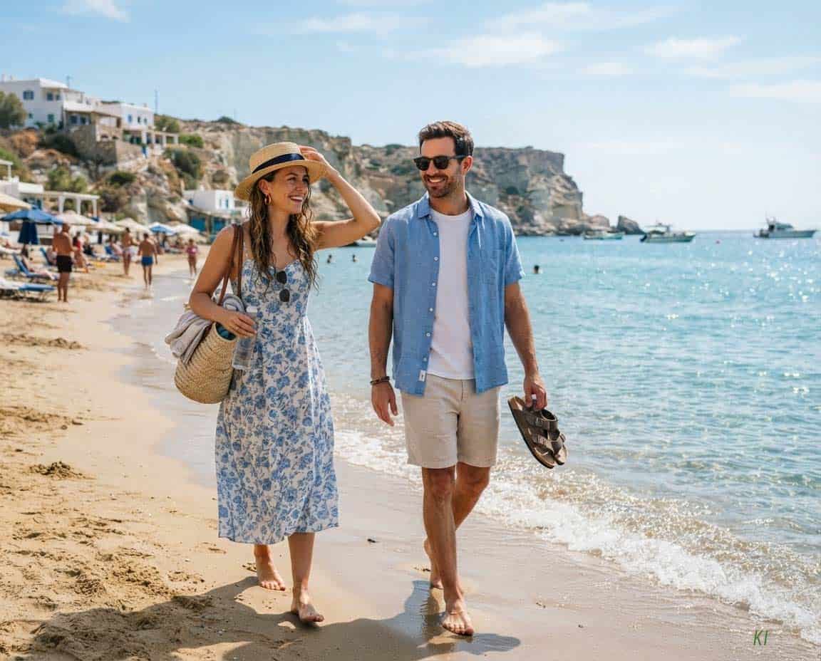 Blau weiß sind beliebte Farben für den Urlaub am Strand Blau weiß sind beliebte Farben für den Urlaub am Strand