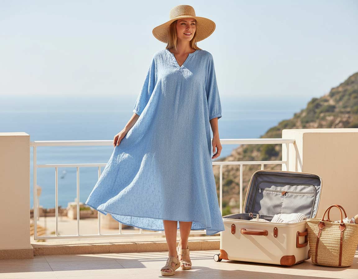 Ein Kleid für die Reiese, dass im Koffer nicht knittert