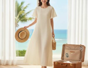 Mehr über den Artikel erfahren Reisekleid knitterfrei – Der perfekte Begleiter für unterwegs