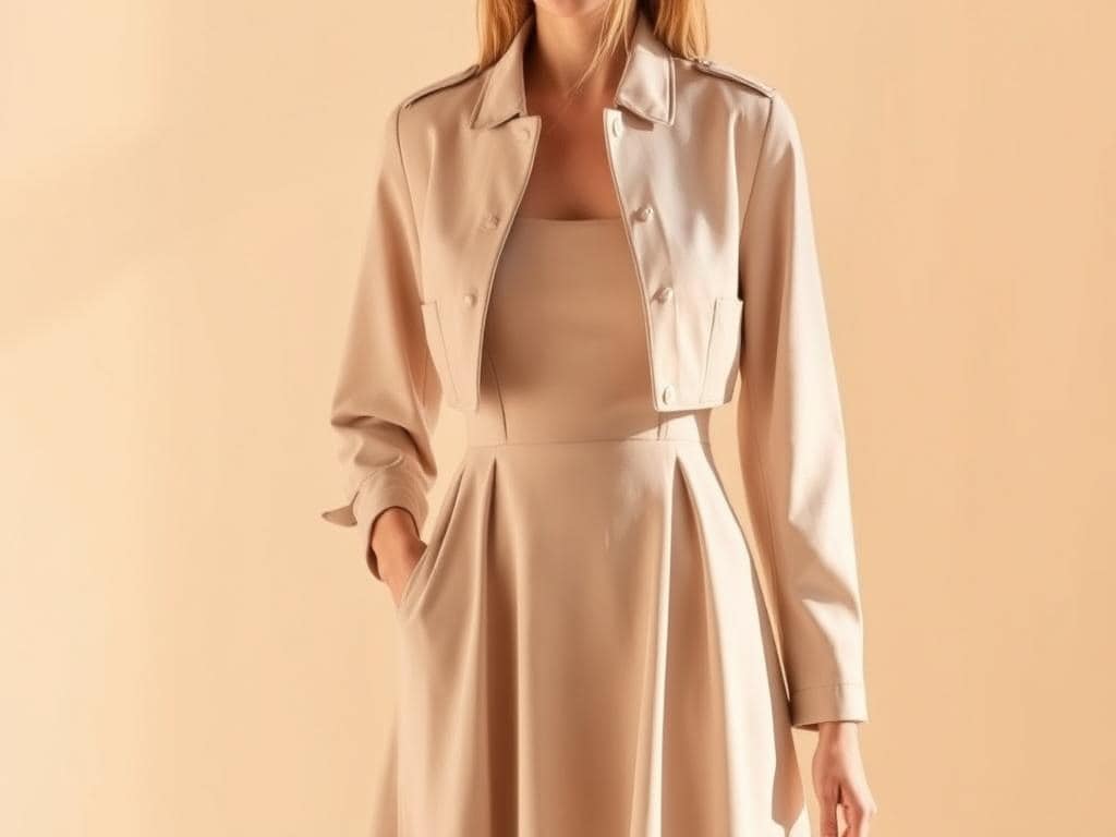 A-Linien-Kleid Jacken-Stil A-Linien-Kleid Jacken-Stil