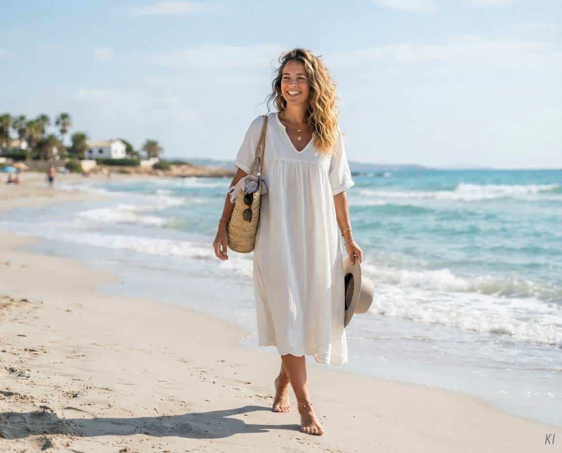 Musselin Strandkleid Musselin Strandkleid