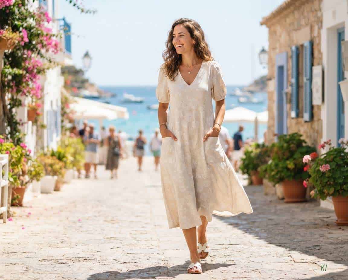 Praktische Taschen am Sommerkleid